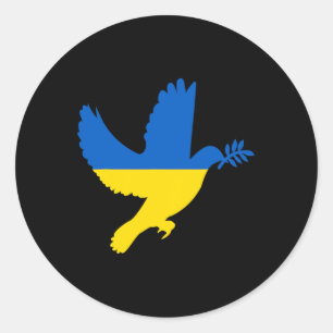 Oekraïense Vredesduif Ronde Sticker