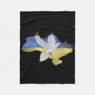 Oekraïense Vredesduif Vlag Kleuren Blauw Geel Oekr Fleece Deken