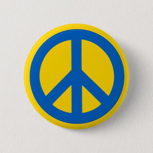 Oekraïense vredesgebaar ronde button 5,7 cm (Voorkant)