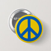 Oekraïense vredesgebaar ronde button 5,7 cm (Voorkant /achterkant)