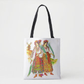 Oekraïense vrouwen in Kievan Dress Canvas tas (Voorkant)