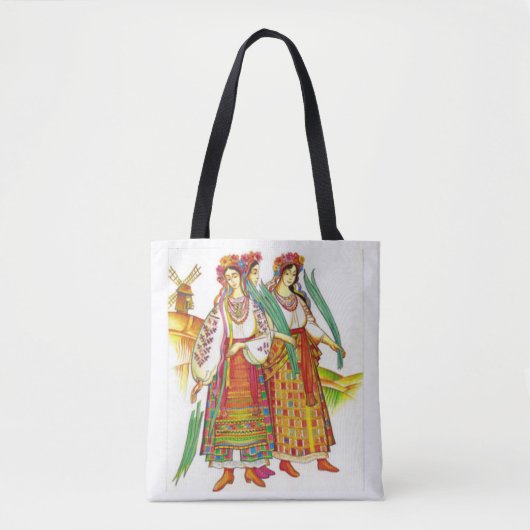Oekraïense vrouwen in Kievan Dress Canvas tas (Voorkant)