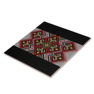 Oekraïense Vyshyvanka Rushnyk Embroidery Tegeltje