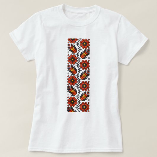 Oekraïense vyshyvanka-stijl t-shirt (Design voorkant)