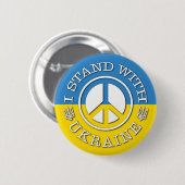 Oekraïense wapenschild Flag Blue Yellow Peace Butt Ronde Button 5,7 Cm (Voorkant /achterkant)