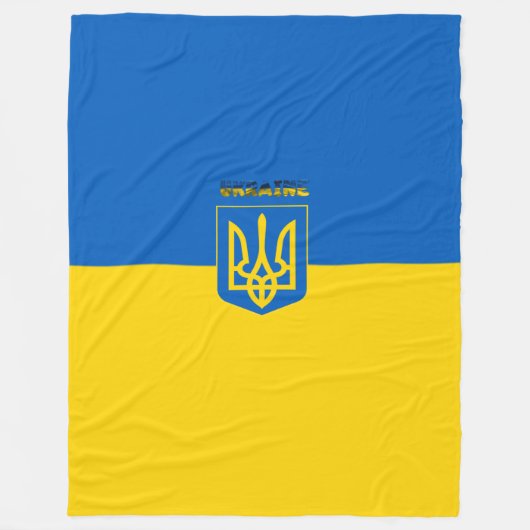 Oekraïense wapenschild fleece deken (Voorkant)