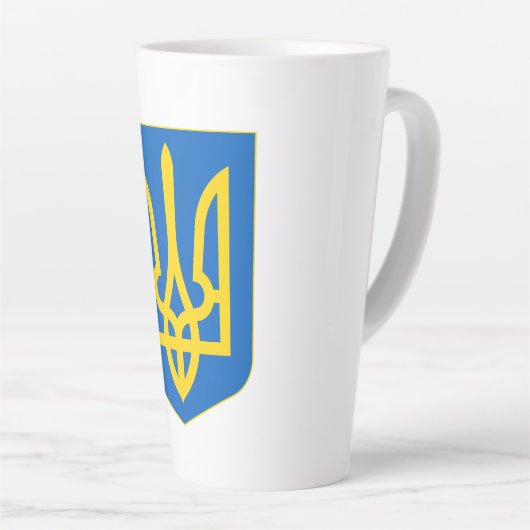 Oekraïense wapenstilstand latte mok (Rechterhoek)