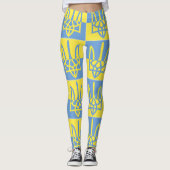 Oekraïense wapenstilstand Poseidon Trident Tryzub Leggings (Voorkant)