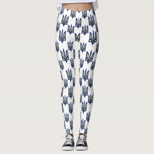 Oekraïense wapenstilstand Trident Tryzub Leggings (Voorkant)