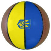 Oekraïense wapenvlaggenstaat basketbal (Verticaal)
