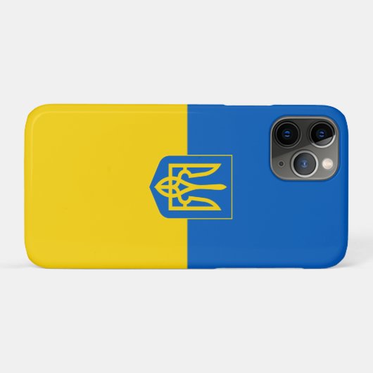 Oekraïense wapenvlaggenstaat Case-Mate iPhone case (Achterkant (horizontaal))