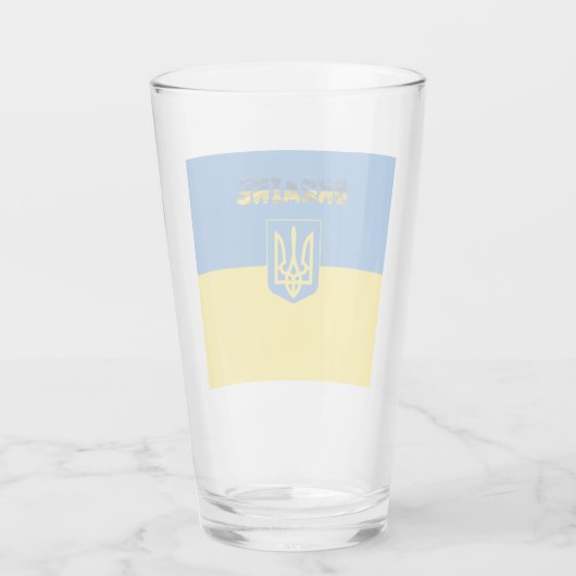 Oekraïense wapenvlaggenstaat glas (Achterkant)