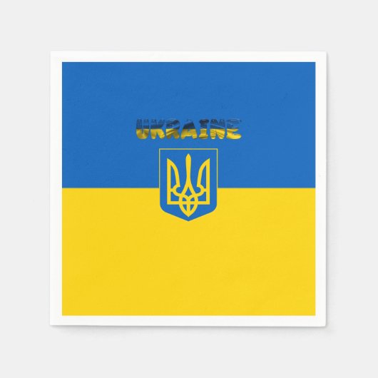 Oekraïense wapenvlaggenstaat servet (Voorkant)