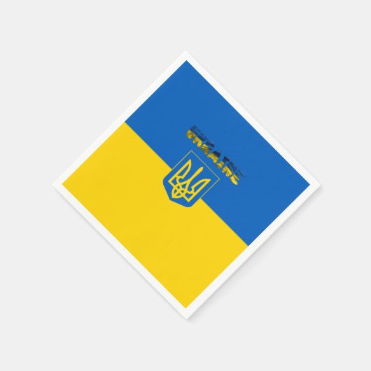 Oekraïense wapenvlaggenstaat servet (Hoek)
