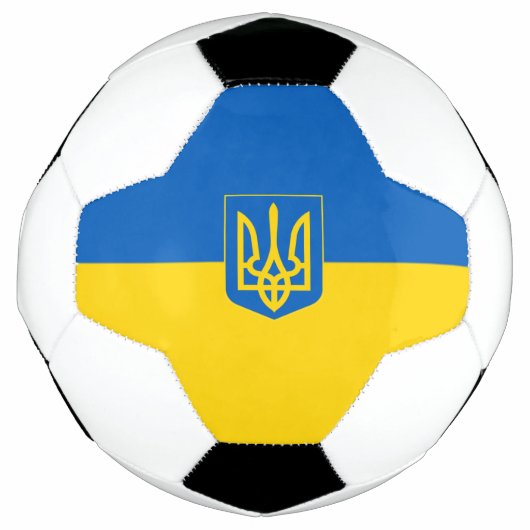 Oekraïense wapenvlaggenstaat voetbal (Voorkant)