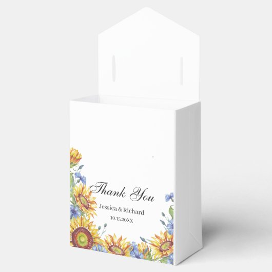 Oekraïense Waterverf Wedding Favor Box Bedankdoosjes (Geopend)