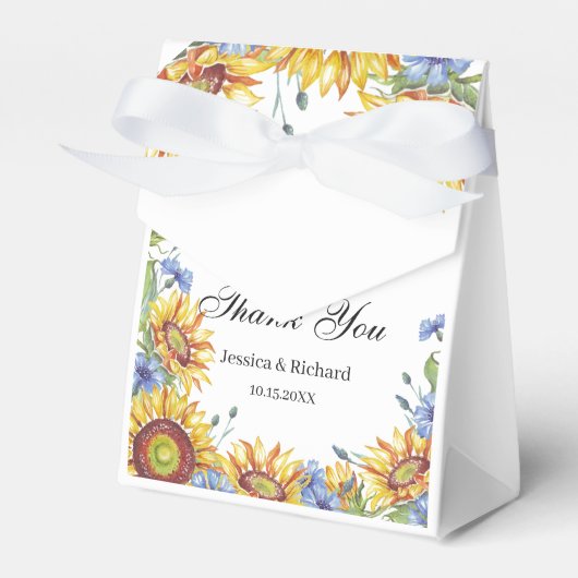 Oekraïense Waterverf Wedding Favor Box Bedankdoosjes (Voorkant Zijde)