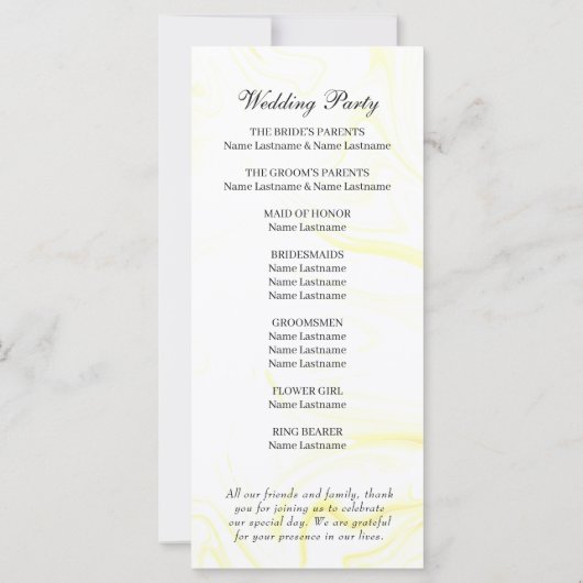 Oekraïense Waterverf Wedding Programme (Achterkant)