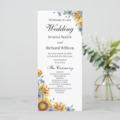 Oekraïense Waterverf Wedding Programme (Staand voorkant)