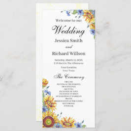 Oekraïense Waterverf Wedding Programme