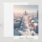 Oekraïense Winterwonderland - Waterverf Feestdagenkaart (Voorkant / Achterkant)