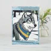 Oekraïense wolf symbool, sterke, trotse Oekraïne k Feestdagenkaart (Staand voorkant)