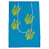 Oekraïense wolf symbool, sterke, trotse Oekraïne k Medium Cadeauzakje (Achterkant)