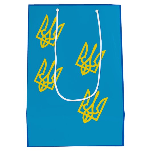 Oekraïense wolf symbool, sterke, trotse Oekraïne k Medium Cadeauzakje (Achterkant)