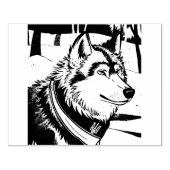 Oekraïense wolf symbool, sterke, trotse Oekraïne k Rubberstempel (Afrduk)