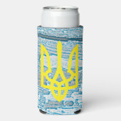 Oekraïense wolf symbool, sterke, trotse Oekraïne k Seltzer Blikjeskoeler (Seltzer Achterkant)