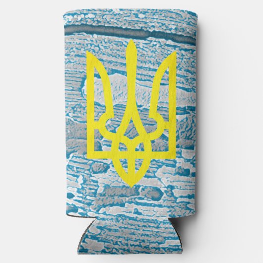 Oekraïense wolf symbool, sterke, trotse Oekraïne k Seltzer Blikjeskoeler (Achterkant)