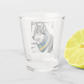 Oekraïense wolf symbool, sterke, trotse Oekraïne k Shot Glas (Achterkant)