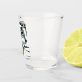 Oekraïense wolf symbool, sterke, trotse Oekraïne k Shot Glas (Rechts)