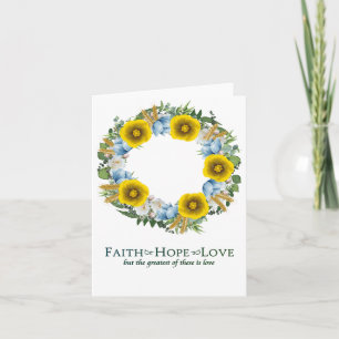 Oekraïense Wreater Flowers Faith Hope Kaart