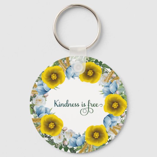 Oekraïense Wreater Flowers Faith Hope Sleutelhanger (Voorkant)