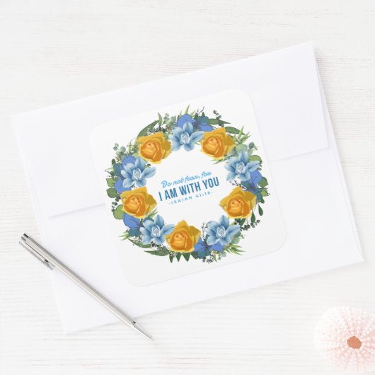 Oekraïense Wreaters Flowers Faith Sticker (Envelop)