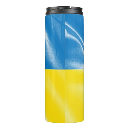 Oekraïense zijdevlag thermosbeker (Achterkant)