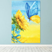 oekraïense zonnebloem canvas afdruk (Insitu (Houten vloer))