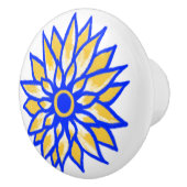 Oekraïense Zonnebloem Keramische Knop (Rechts)
