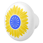 Oekraïense Zonnebloem Keramische Knop (Rechts)