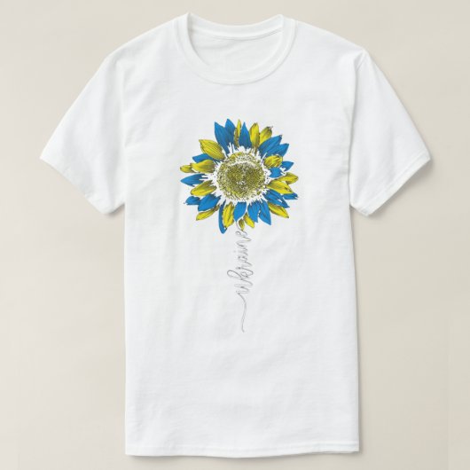 oekraïense zonnebloem t-shirt (Design voorkant)