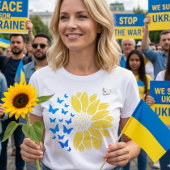 Oekraïense zonnebloem T-shirt