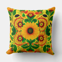 Oekraïense zonnebloemen kussen