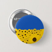 Oekraïense zonnebloemen ronde button 5,7 cm (Voorkant /achterkant)