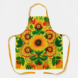 Oekraïense zonnebloemen schort