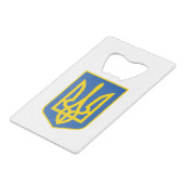 OEKRAÏENTRIDENT CREDITKAART FLESSENOPENER (Voorkant Gekanteld)