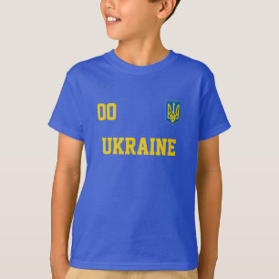 Oekraïne Aangepaste naam en nummer Football Jersey T-shirt