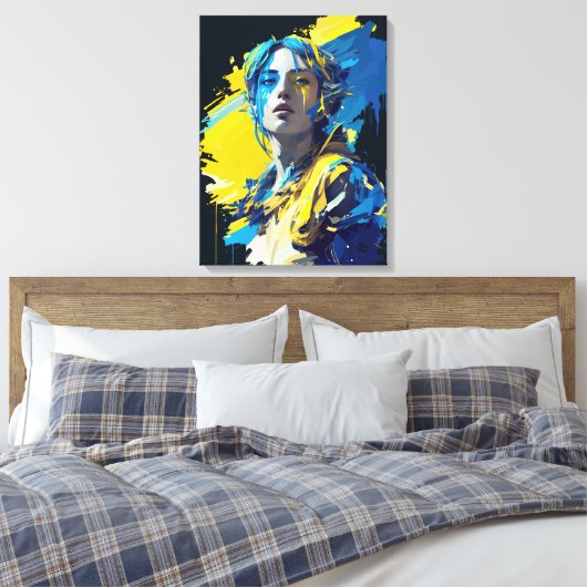 "Oekraïne" Alarm. Weep. Pijn. Canvas Afdruk (Insitu (Slaapkamer))