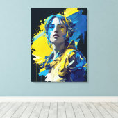 "Oekraïne" Alarm. Weep. Pijn. Canvas Afdruk (Insitu (Houten vloer))