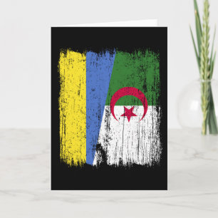 Oekraïne Algerije Halve Vlag Oekraïense Algerijnse Kaart